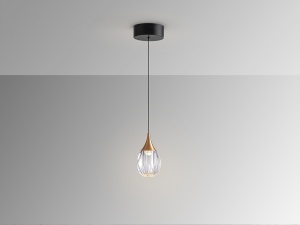 PENDUL CORINA, 30/180 CM, NEGRU MAT/CUPRU, DIN METAL SI ACRIL, STIL MODERN - Img 3