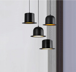 PENDUL EDISON MELONIK HAT APP289-1CP, 16,5x25,5 cm, NEGRU SI AURIU, DIN METAL, STIL MODERN, TU - Img 8