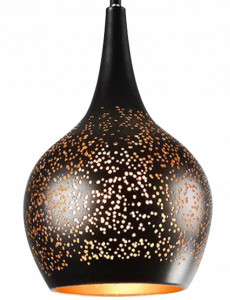 PENDUL EDISON OPENWORK APP230-1CP, 22x30 cm, NEGRU SI AURIU, DIN METAL, STIL MODERN, TU - Img 4