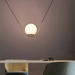 PENDUL MODERN, GOLDEN GLASS BALL, DIN STICLA, APP689-1CP - Img 4