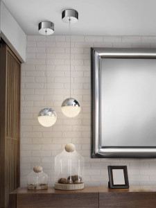 PENDUL SPHERE, 12 CM, CROM, DIN METAL SI POLICARBONAT, STIL MODERN - Img 3