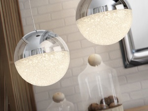 PENDUL SPHERE, 12 CM, CROM, DIN METAL SI POLICARBONAT, STIL MODERN - Img 2