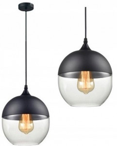 PENDUL ZENIT A BLACK APP018-1CP, 20x20/100 cm, NEGRU, DIN STICLA DE INALTA CALITATE, METAL SI PLASTIC, STIL MODERN, TU - Img 1