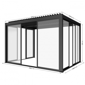PERGOLE DE TERASA LUX 3X4M, ANTRACIT, CU LED, ACOPERIS ELECTRIC - Img 8