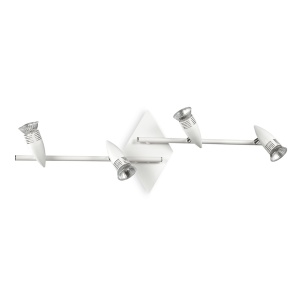 PLAFONIERA ALFA PL4, ALB, DIN METAL, STIL MODERN