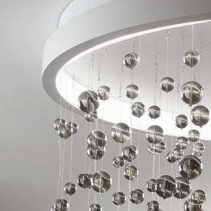 PLAFONIERA ARMONY PL D75, ALB, DIN METAL, STIL MODERN - Img 3