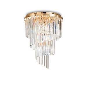 PLAFONIERA CARLTON PL12, AURIU, DIN CRISTAL, STIL MODERN