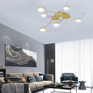 PLAFONIERA MODERN LED 6, APP521-6C, 117x85 cm, AURIU, DIN OTEL DE INALTA CALITATE, STIL MODERN, TU - Img 3