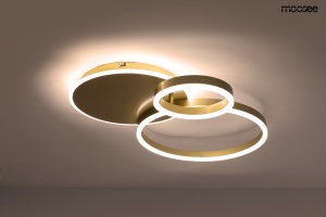 PLAFONIERA RINGS 3 GOLD, CONFECTIONATA DIN OTEL INOXIDABIL, STIL MODERN - Img 3