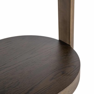 RAFT ORGANIZATOR ELLINGTON, 214216, CONFECTIONAT DIN METAL, MDF SI FURNIR DE STEJAR, CULOARE MARO, STIL MODERN - Img 4