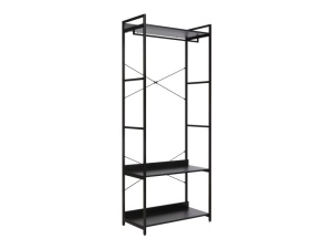 RAFT/ORGANIZATOR RIN B, NEGRU MAT, DIN PLACA LAMINATA SI METAL, STIL MODERN, SIGNAL