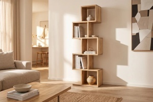 RAFT PENTRU LIVING MAKASSAR 150CM, REALIZAT DIN LEMN DE MANGO , CULOARE NATUR, INVICTA INTERIOR - Img 7