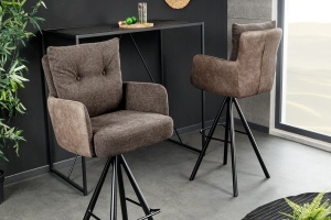 SCAUN BAR, BIG GEORGE, ROTATIV, MATERIAL TEXTIL, PIELE ECO SI CADRUL METAL, ARTIM GROUP SELECTION - Img 4