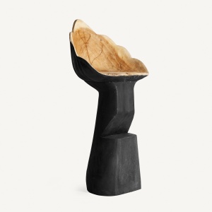 SCAUN BAR HOJA 108CM, DIN LEMN MASIV, SCULPTAT MANUAL, STIL ETNIC, VICAL HOME