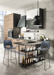 SCAUN BAR, LEONEL, 100CM, GRI, CADRUL DIN METAL SI PIELE ECO, STIL MODERN, COD 3800 - Img 5