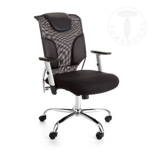 SCAUN BIROU, FASHION, METAL, PIELE ECO SI TEXTIL, COD 0543
