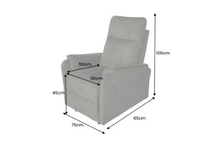 SCAUN CINEMA, HOLLYWOOD, REGLABIL ELECTRIC, REALIZAT DIN MATERIAL TEXTIL DE CULOARE VERDE, INVICTA INTERIOR - Img 2