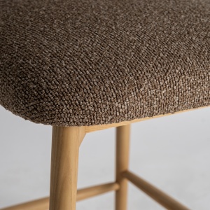 SCAUN DE BAR ERLEC 98CM, DIN LEMN DE FRASIN SI TEXTIL, STIL MODERN, VICAL HOME - Img 5