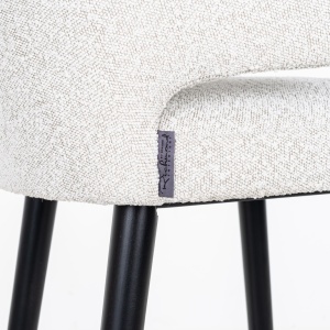 SCAUN DE BAR INDIGO WHITE BOUCLEE, S4496, CONFECTIONAT DIN METAL, SPUMA SI 100% POLIESTER, RICHMOND INTERIORS - Img 3