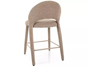 SCAUN DE BAR STIL FLO H-2, CONFECTIONAT DIN METAL SI TAPITERIE DIN TEXTIL CASMIR SI BEJ TAP 253, STIL MODERN - Img 3