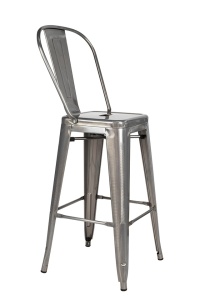 SCAUN DE BAR TOWER BIG BACK, 66, CONFECTIONAT DIN METAL, STIL INDUSTRIAL