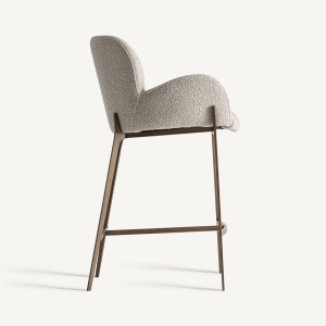 SCAUN DE BAR UELZEN 97CM, DIN METAL SI TEXTIL, STIL MODERN, VICAL HOME - Img 3