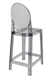 SCAUN DE BAR VICTORIA, REALIZAT DIN POLICARBONAT, FUMURIU, STIL MODERN - Img 2