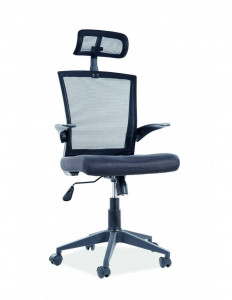 SCAUN DE BIROU AJUSTABIL Q-707, DIN TEXTIL SI METAL, SIGNAL