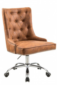 SCAUN DE BIROU CHESTERFIELD, VICTORIAN, DIN METAL SI PIELE ECO, ARTIM GROUP SELECTION - Img 2