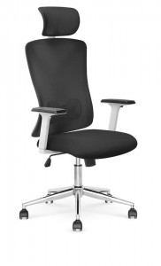 SCAUN DE BIROU DIRECTORIAL ENRICO ALB/NEGRU STIL MODERN HALMAR