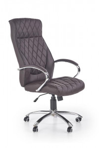 SCAUN DE BIROU HILTON, MARO/CROM, TAPITERIE DIN PIELE ECOLOGICA SI PICIOARE DIN METAL, STIL MODERN