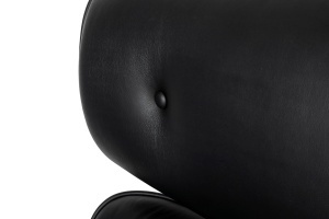 SCAUN DE BIROU LOUNGE, PIELE NATURALA ITALIANA SI LEMN DE NUC, CULOARE NEGRU/NUC, STIL EAMES - Img 14