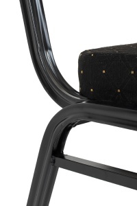 SCAUN DE EVENIMENTE HERON NEGRU, CONFECTIONAT DIN METAL SI TEXIL, STIL MODERN - Img 5