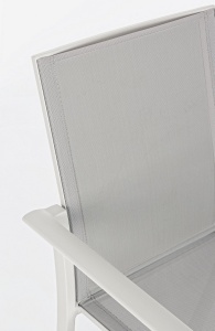 SCAUN DE GRADINA KONNOR, BEJ, CONFECTIONAT DIN ALUMINIU SI TEXTIL, STIL MODERN - Img 4