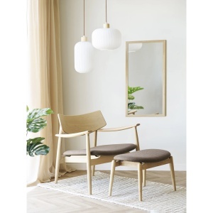 SCAUN DE RELAXARE OLVERA, DIN LEMN SI TEXTIL, CULOARE NATUR/MARO, HOUSE NORDIC - Img 2