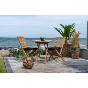 SCAUN DE TERASA TOLEDO, REALIZAT DIN LEMN DE TEC, CULOARE NATUR, HOUSE NORDIC - Img 7
