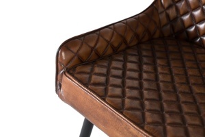 SCAUN DIN PIELE, DESIGN VINTAGE, COD 1749, CULOARE MARO, ARTIM GROUP SELECTION - Img 6