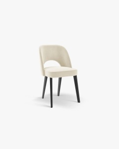 SCAUN DINING/BIROU BOWE, FILDES, TAPITAT CU TAPITERIE DIN TEXTIL CATIFEA MAGIC VELVET SI LEMN MASIV DE FAG, MICADONI