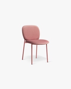 SCAUN DINING/BIROU CAROLINE, ROZ, CONFECTIONAT DIN METAL, SPUMA SI TEXTIL CATIFEA MAGIC VELVET, MICADONI