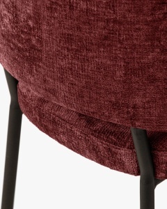 SCAUN DINING/BIROU DORA, NUANTA TAPITERIE LEMN DE CIRES, TAPITAT CU TAPITERIE DIN TEXTIL CHENILLE PERFECT ARMONY SI METAL, MICADONI - Img 4