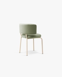 SCAUN DINING/BIROU DORA, VERDE, TAPITAT CU TAPITERIE DIN TEXTIL CATIFEA MAGIC VELVET SI METAL, MICADONI - Img 3