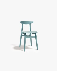 SCAUN DINING/BIROU ELIE, TURCOAZ, CONFECTIONAT DIN LEMN MASIV DE FAG, MICADONI