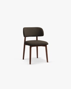 SCAUN DINING/BIROU EVAN, MARO, TAPITAT CU TAPITERIE DIN TEXTIL CATIFEA BOUCLE BALOO SI LEMN MASIV, MICADONI - Img 2