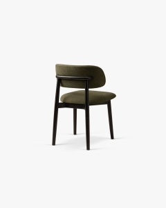 SCAUN DINING/BIROU EVAN, VERDE DESCHIS, TAPITAT CU TAPITERIE DIN TEXTIL CHENILLE REBEL SI LEMN MASIV, MICADONI - Img 4