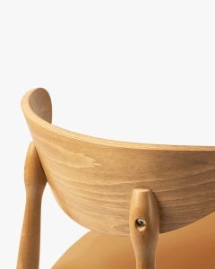 SCAUN DINING/BIROU LEON, CAMEL, TAPITAT CU TAPITERIE DIN TEXTIL CATIFEA MAGIC VELVET SI LEMN MASIV, MICADONI - Img 5