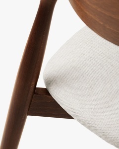 SCAUN DINING/BIROU LEON, FILDES, TAPITAT CU TAPITERIE DIN TEXTIL CHENILLE REBEL SI LEMN MASIV, MICADONI - Img 4