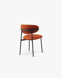 SCAUN DINING/BIROU NINA, AUBERGINE, TAPITAT CU TAPITERIE DIN TEXTIL MAGIC VELVET SI METAL, MICADONI - Img 2