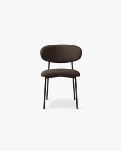 SCAUN DINING/BIROU NINA, MARO, TAPITAT CU TAPITERIE DIN TEXTIL BOUCLE BALOO SI METAL, MICADONI - Img 3