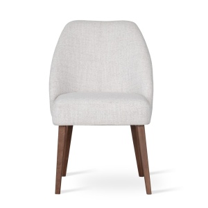 SCAUN DINING BOSFOR ARTE SUPREME, CONFECTIONAT DIN LEMN, SPUMA, ARCURI SI TEXTIL, BEJ/NATURAL, STIL MODERN - Img 2