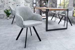 SCAUN DINING, DESIGN VINTAGE/INDUSTRIAL, LUCCA, GRI/NEGRU, ARTIM GROUP SELECTION